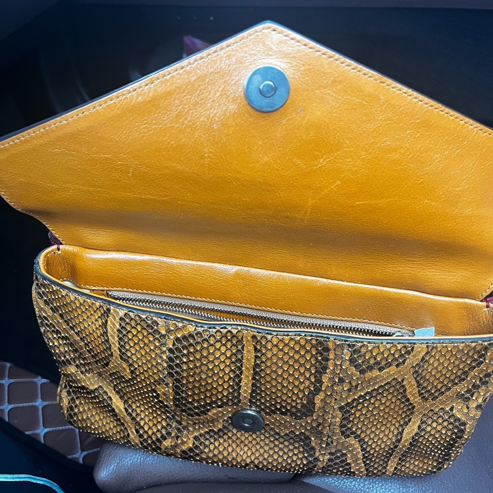 Gucci Thiara Python Clutch with Tiger Head Embellishment - Picture 4 of 13